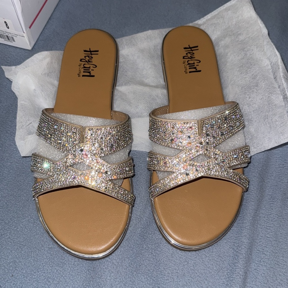 New in Box - Corkys Flair Clear - Size 8